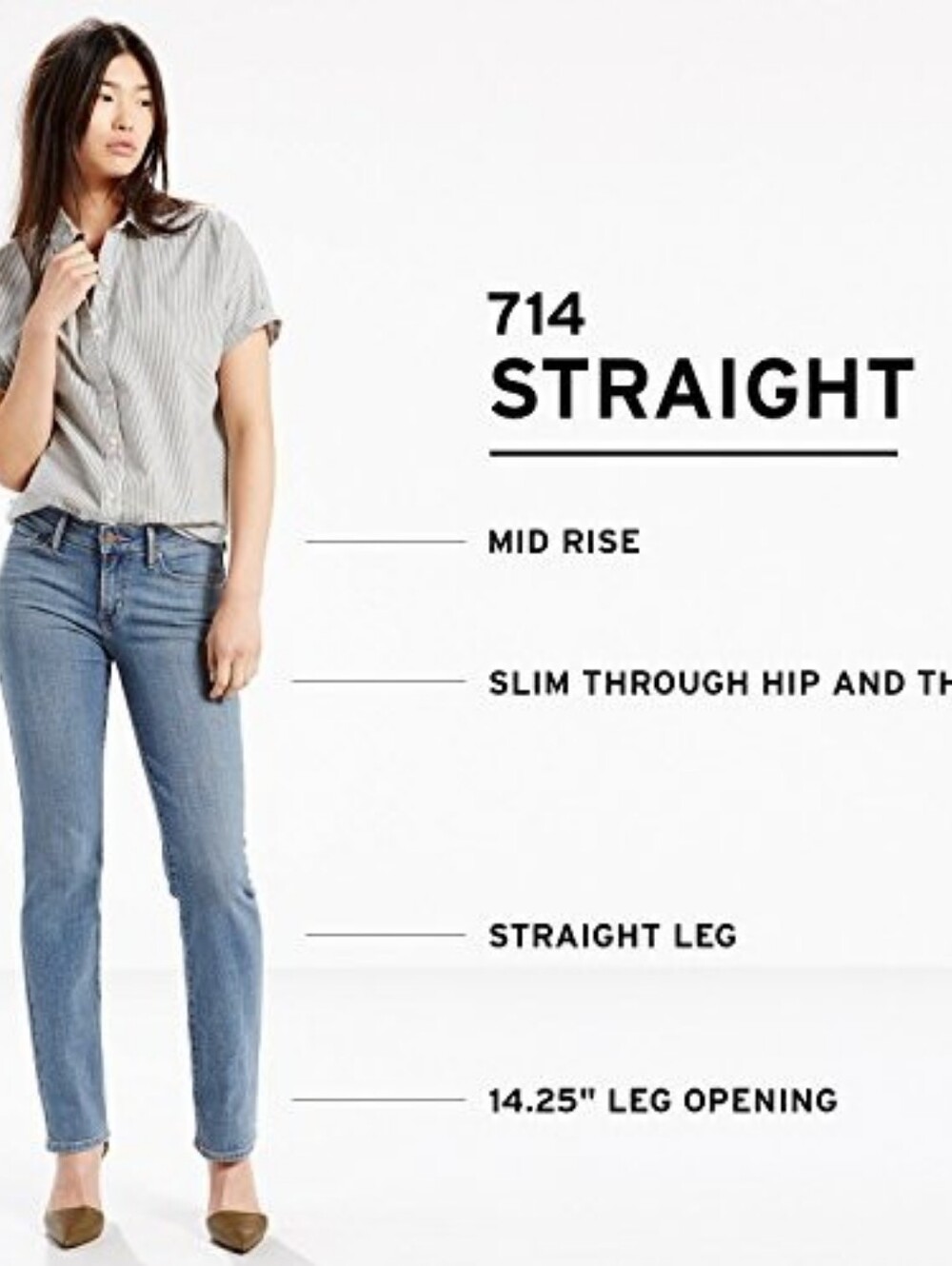 Levi's 714 Straight Leg Jeans 29x33